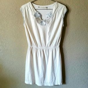 Chelsea & Violet Metallic Neck & Arm Trim Dress